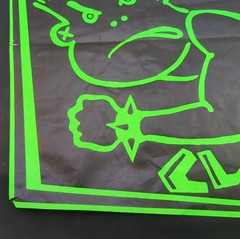 Vintage Bad Boy Club Poster Skateboard Surf Bmx 1980s Neon Green