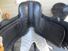 16.5» MK Marcus KREHAN Black English dressage Saddle w Leathers & irons
