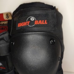 Eight Ball Multi-Sport Knee Elbow Wrist Pads Kid 8+ 3 Pack Combo Guard Black