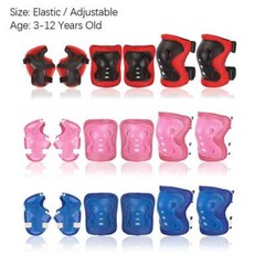 6Pcs/set Kids Knee Pads Wrist Elbow Protectors for Skating Skateboard Biking new