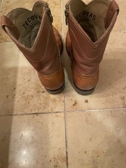 Tecovas The Dean Men’s 10D Full Quill Ostrich Leather Zip Cowboy Boots Brown