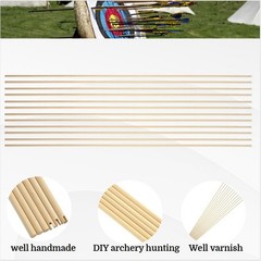 31.5″ Wooden Arrow Shaft Diameter 8.5mm 9mm DIY Archery Handmade Shooting Target