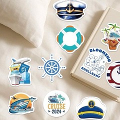 30Pcs Random Nautical Cruise Travel Vacation Waterproof Sailboat Anchor Stickers