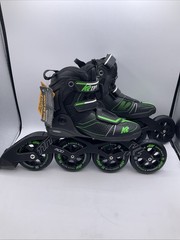 K2 MOD 110 Inline Skate US 7 EU 39.5 CM 25 Black/ Green Speed Lacing