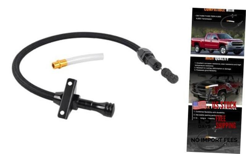 700R4 4L60E 4L80E Flexible Transmission Dipstick Stainless Steel Braided Hose