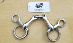 Horse Hanging Cheek Snaffle Bit Baucher Lozenge Fat with Oval Link Polish Steel
