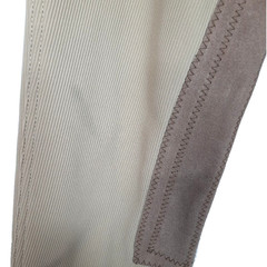 Devon Aire Ribbed Leather Equestrian Riding Breeches Pants Women Size 28 Beige