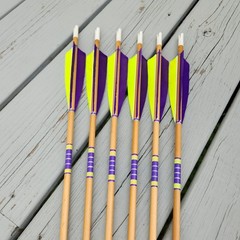 Half Dz 11/32 Cedar Arrows 31″ RW Fletch 5″ 30-40# With 125gn Field Points