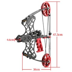 45lbs 18″ Mini Compound Bow Dual-use Steel Ball Arrows Archery Fishing Hunting