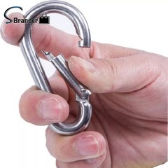 12 Pack 440 Lbs 304 Stainless Steel For Hiking Fishing Carabiner Clip Snap Hook