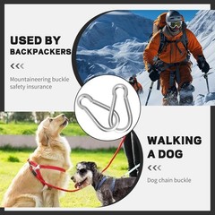 Carabiner, Heavy Duty Galvanized Steel Spring Snap Hook Carabiner Clips with …