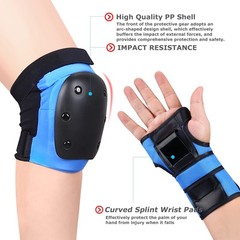 Knee Pads Elbow Pads Wrist Guards for Kids, 6 in 1 Protective Gear for Skateb…