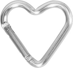 Multi-Color Heart-Shaped Carabiner Clip – Durable Aluminum Gear Attachment