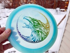 Champion FLAT Firebird Fierce Falcon Disc Golf Swirl Innova Artist Limited #6036