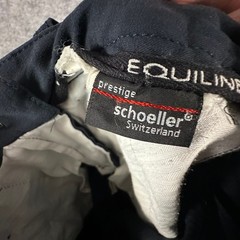 Equiline Riding Breeches Women Size IT 38 GB 6 Black Full Seat Silicone Grip