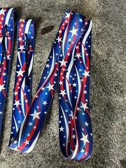 Stars Patriotic cinch strap set off billet and latigo