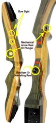 Spyder Takedown 62″ Recurve Bow, 20, 25, 29, 35, 40, 45, 50, or 55#, RH or LH