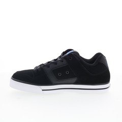 DC Pure 300660-XKKB Mens Black Nubuck Lace Up Skate Inspired Sneakers Shoes