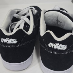 Etnies Snake Skateboarding Shoes Black/White Men’s US 9 Medium (D, M)