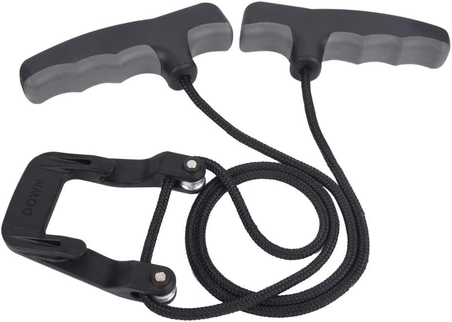 Compound Bow Crossbow Rope Cocking Device Pull Aid 4-Finger Silicone Grey
