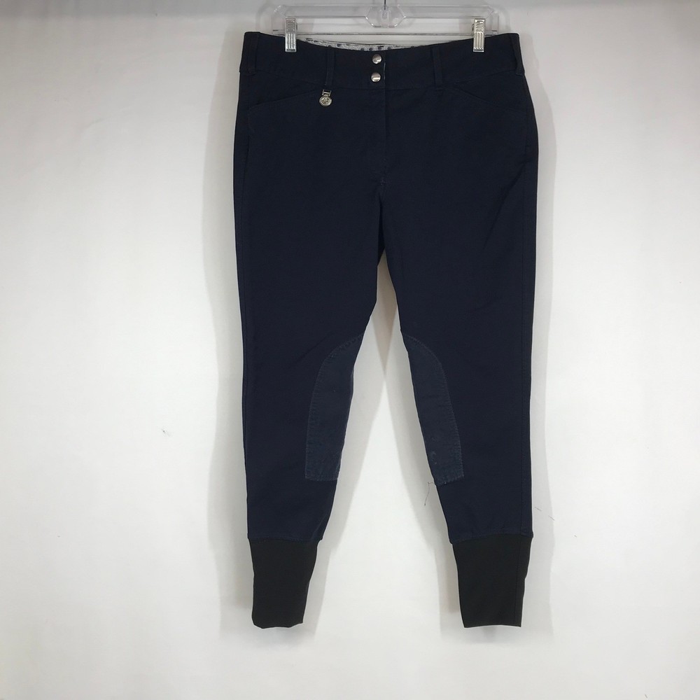 Bradley by SmartPak Navy Blue Equestrian Riding Breeches Pants Women Size 32 Reg