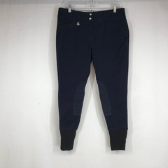Bradley by SmartPak Navy Blue Equestrian Riding Breeches Pants Women Size 32 Reg