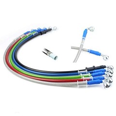 400-2400mm AN3 1/8inch 28 90 Degree M10 Motorcycle Hydraulic Brake 2000mm Blue