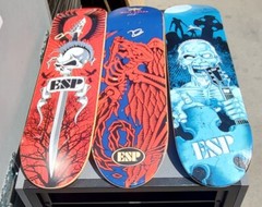 WILL ADLER ESP LOT 3 SKATEBOARD DECKS 32″L x 7 1/2″ W COLLECTABLE