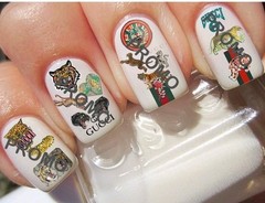 🐅 28 New Gucci GG Tigers 2 Logos 14 Different Designs》Salon Quality Nail Decals