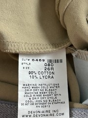 Devon Aire Fine Riding Attire Equestrian Breeches Pants Women’s Size 26 R Tan