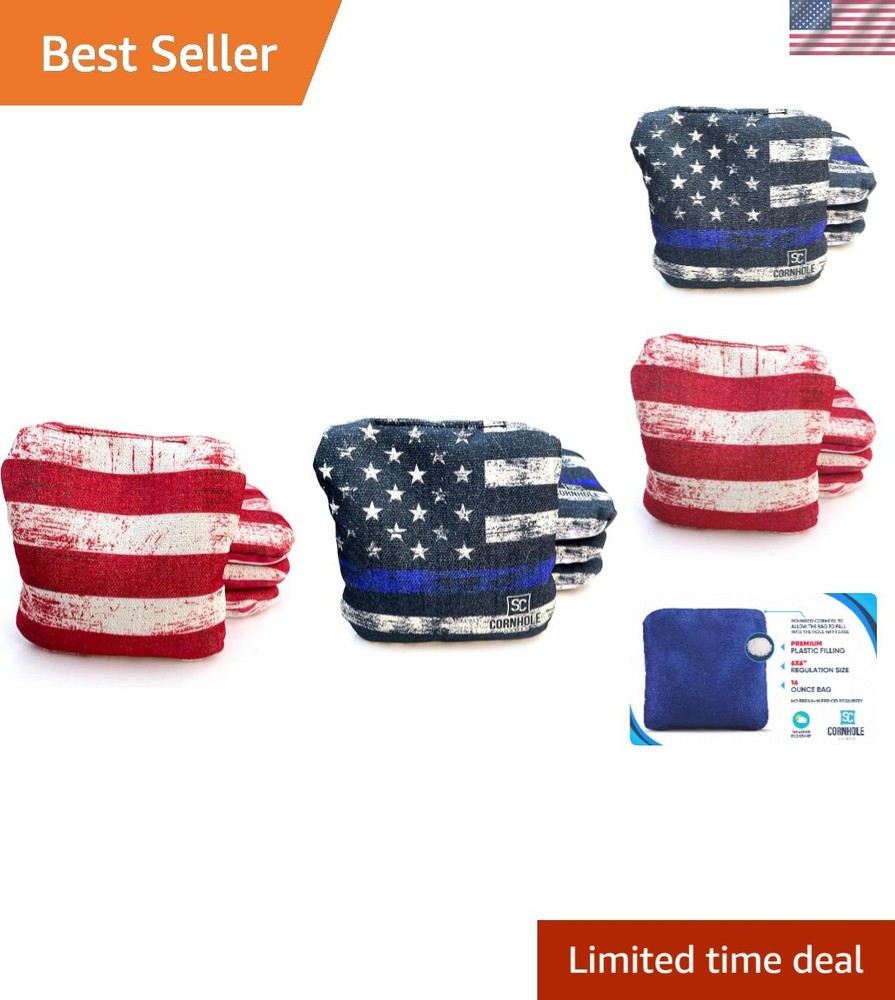 Professional Dual Sided Cornhole Bags- 16 oz 6×6 w/ Resin Fill – Official Tou…