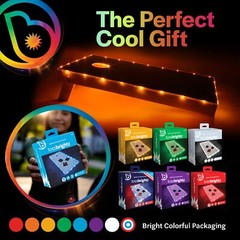 Brightz – TossBrightz Cornhole LED Light, Bean Bag Game Board Lighting Kit, Gold