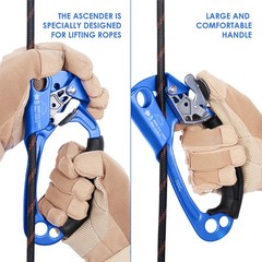 Aluminum Magnesium Alloy Rope Ascender Right Left Hand Optional Climbing Gear