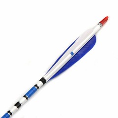 12Pcs 30″ Archery Blue Turkey Feathers Carbon Arrows Spine 500 For Bow Hunting