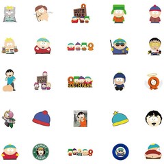 Mix 10/50 PCs South Park Cartoon Luggage Notebook Gift Sticker-No Duplicate
