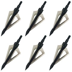 12PCS Archery 100 Grain Hunting Broadheads Stainless Steel Arrowheads with Case