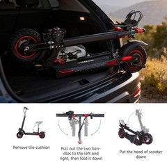 Freeboy Electric Scooter 48v 1200W For Adult 11″Off Road Fat Tires Fast Speed US