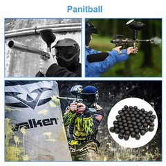 .68 Cal 100T Rubber Balls Ammo Paintballs Training Defense Marker Fit Umarex T4E
