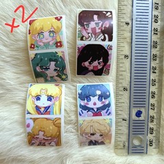 16 Pcs Sailor Moon Emote Mini Stickers Mercury Mars Jupiter Venus Neptune Uranus