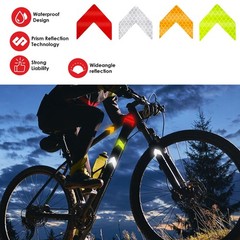Ymapinc 48PCS Reflective Stickers 5 x 4,8 x 0,02 cm, Fluorescent Yellow-green