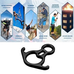 50KN Climbing Descender Large Bent-Ear Belaying & Rappelling Gear Belay Device;