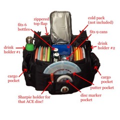 Disc Golf Cooler Bag with Removable cooler – Backpack straps – Shoulder Strap