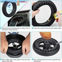 2-Pack 8.5″ Solid Tires for Electric Scooter with 2 Tools