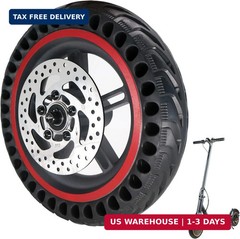 8.5» Electric Scooter Replacement Rear Wheel – Solid Tire with Wheel Hub & 110m