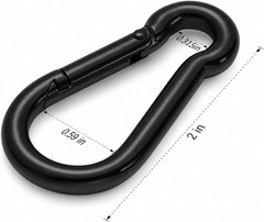 Versatile 4 Pack 304 Stainless Steel Carabiner Clips – 2 Inch Heavy Duty Design