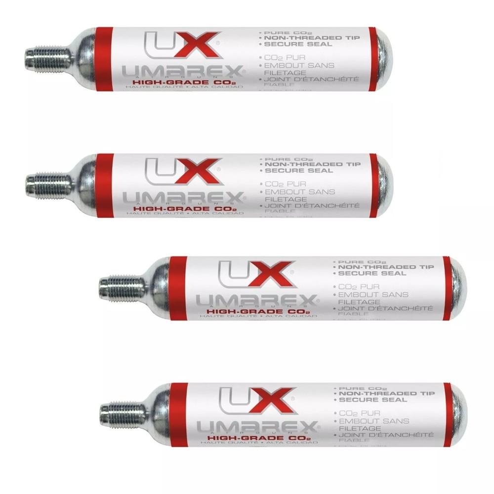 LOT (4) Umarex 88g CO2 Cartridges Prefilled Air Gun/Rifle Replacement Cylinders