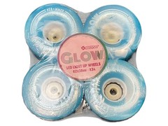 Bont Glow LED Light Up Wheels 62x38mm 83A Pack Of 4 Blue Skateboard Roller Blade