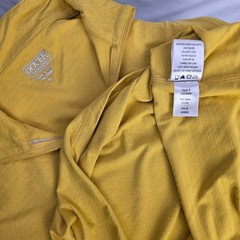 Dover Saddlery CoolBlast Sleeveless Goldenrod 1/4 Zip Shirt Medium SunShirt Golf