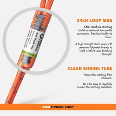 Gm Climbing 8Mm (5/16″) Prusik Loop Pre-sewn 18 Inches