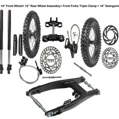 14″ 12″ Wheel Front Forks Rear Swingarm Kit Pit Bike SSR Taotao 110cc 125cc KLX